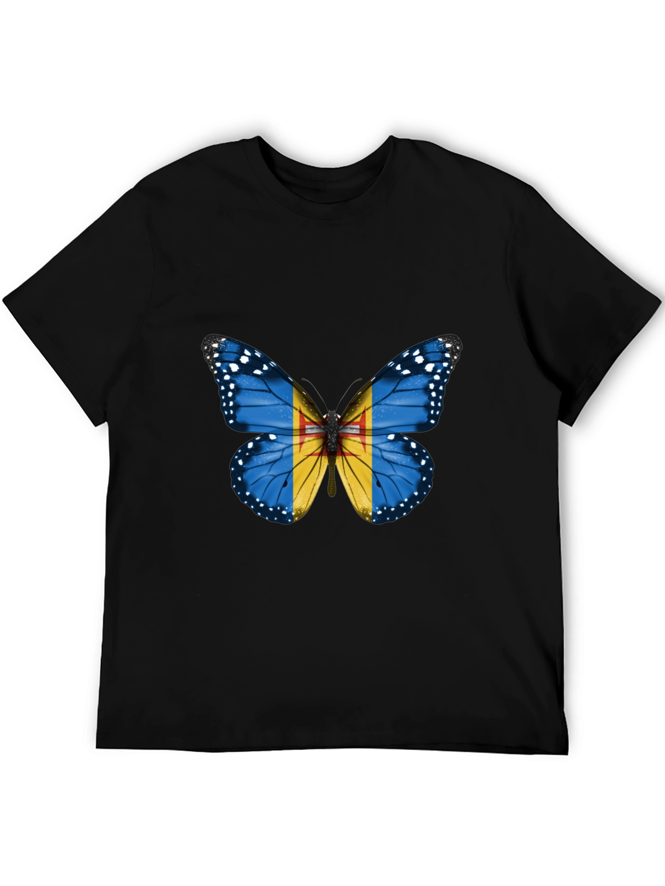 Butterfly Flag Graphic T-Shirt