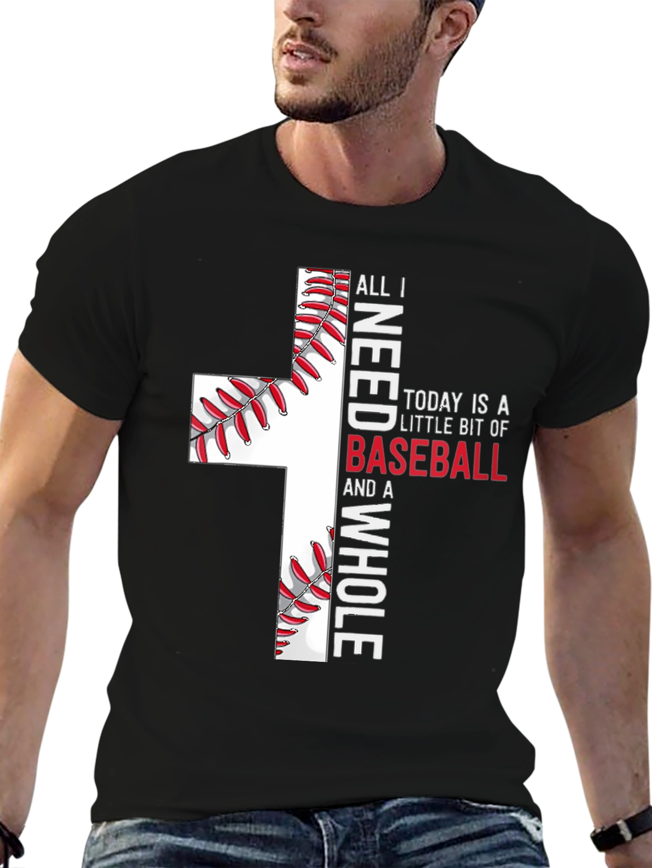 Baseball Cross Graphic T-Shirt