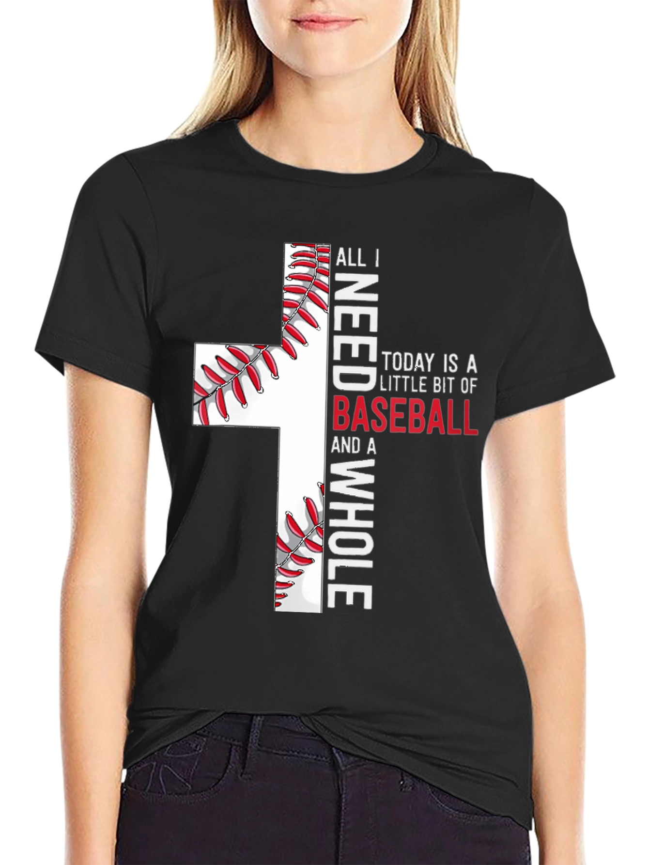 Baseball Cross Graphic T-Shirt