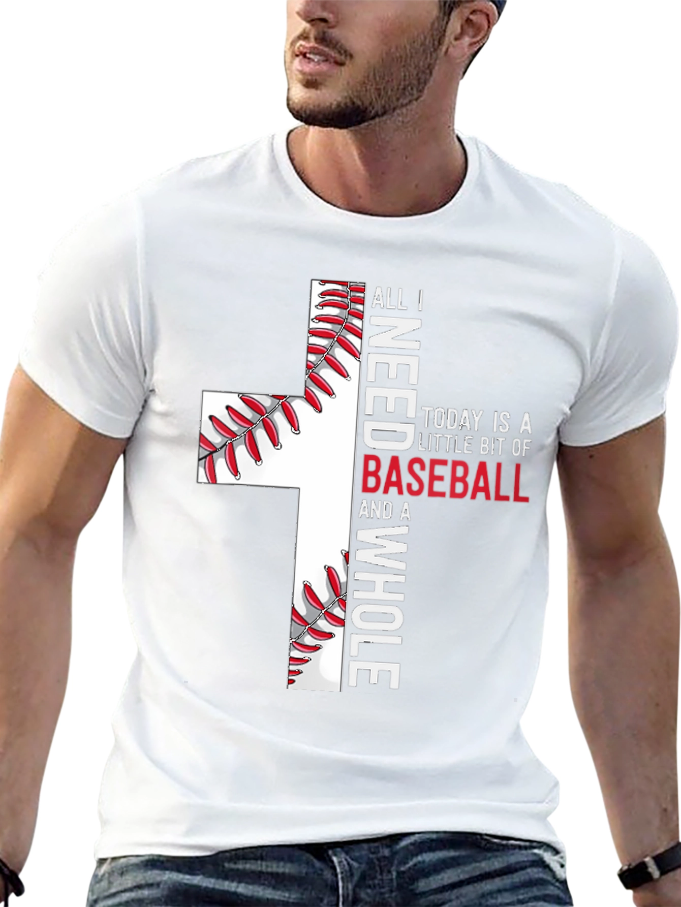Baseball Cross Graphic T-Shirt