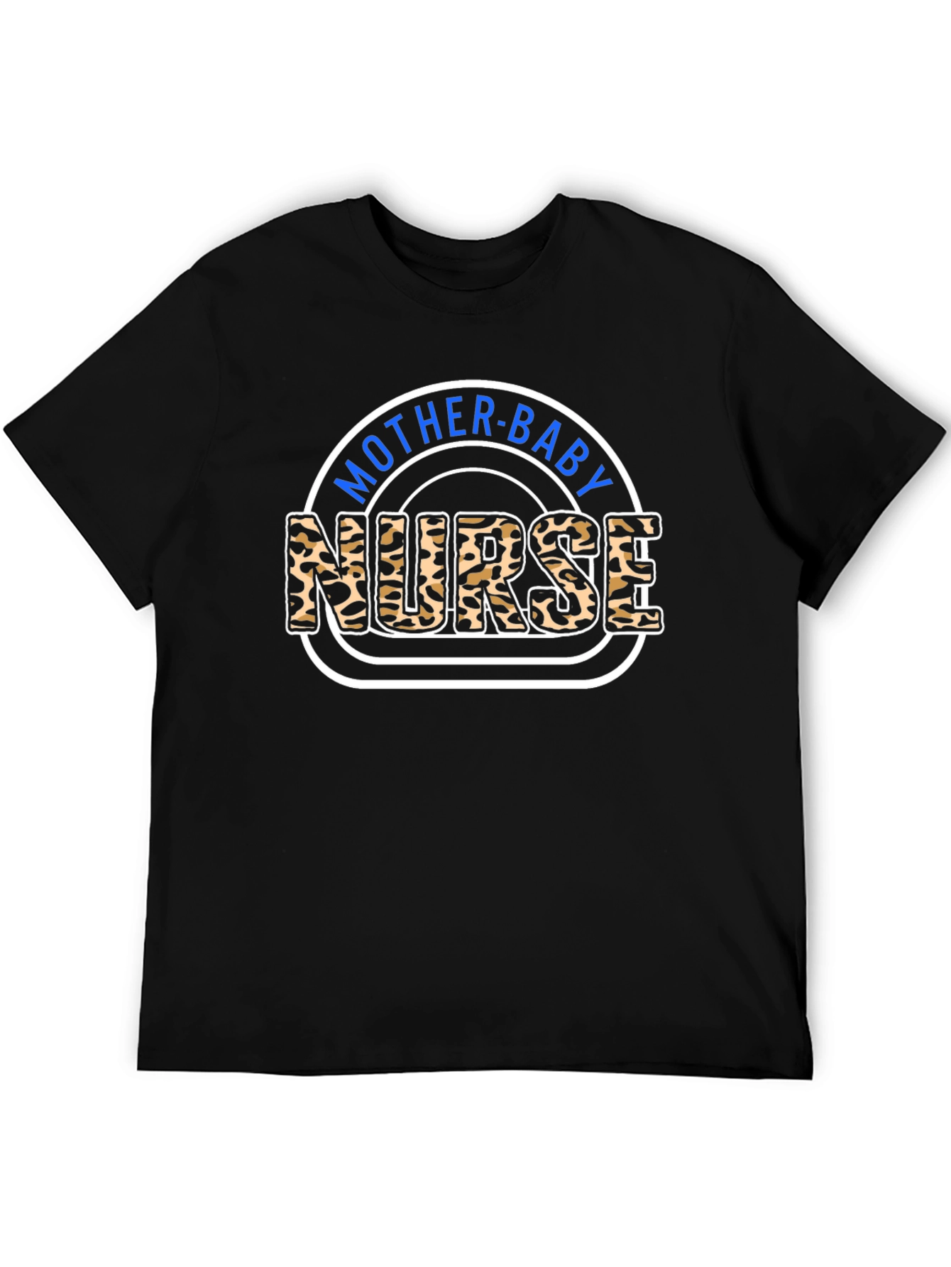 Mother-Baby Nurse Leopard Print T-Shirt
