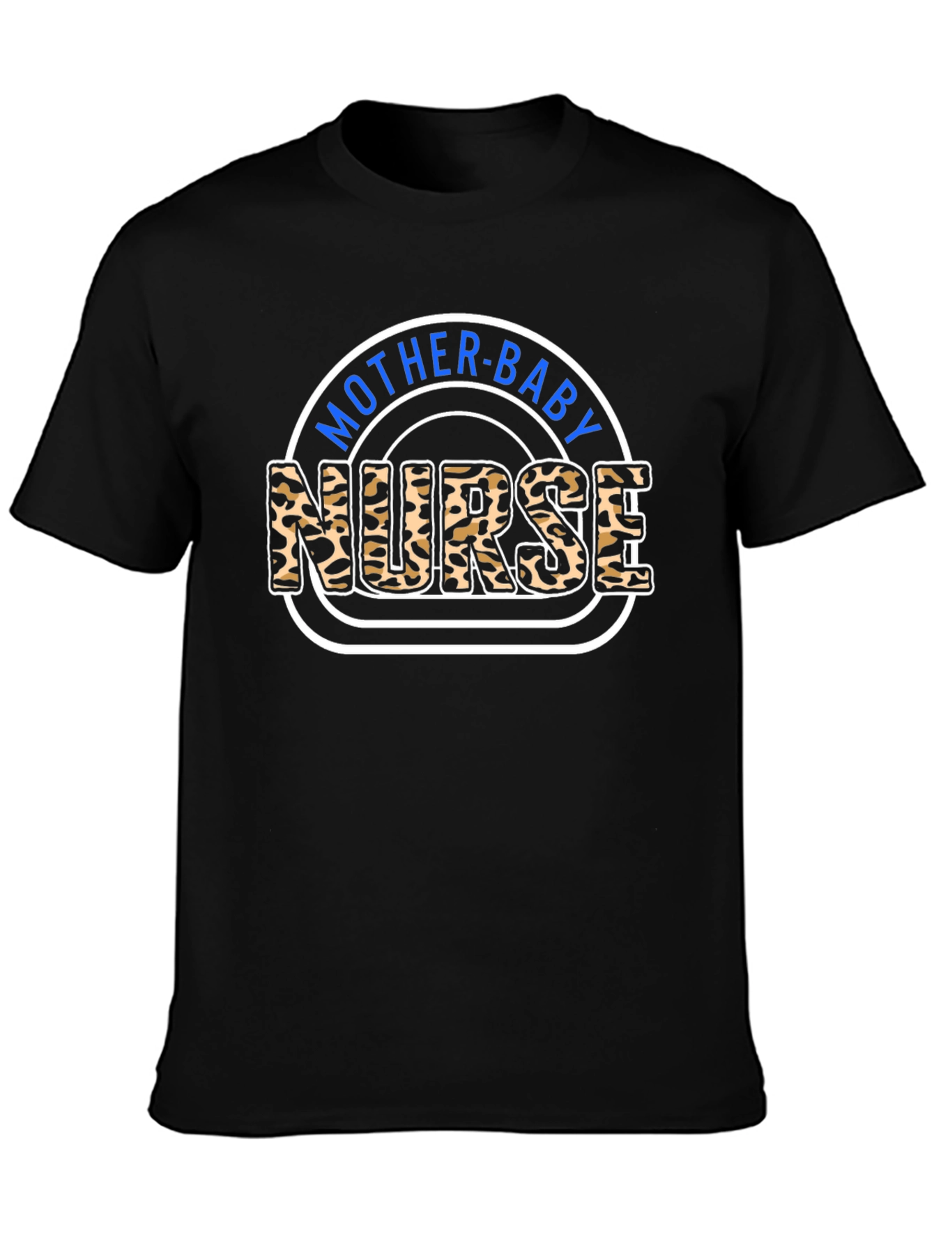 Mother-Baby Nurse Leopard Print T-Shirt