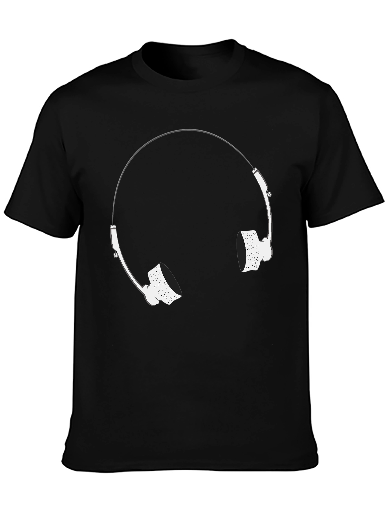 Cool Black T-Shirt with Headphone Graphic