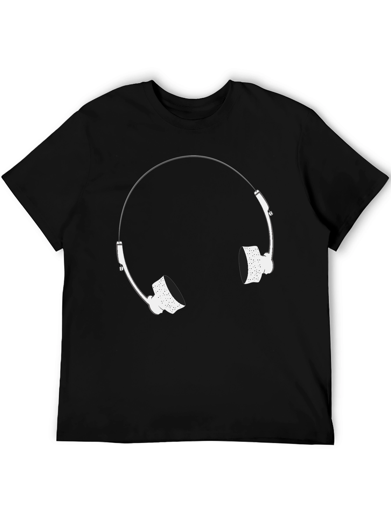 Cool Black T-Shirt with Headphone Graphic