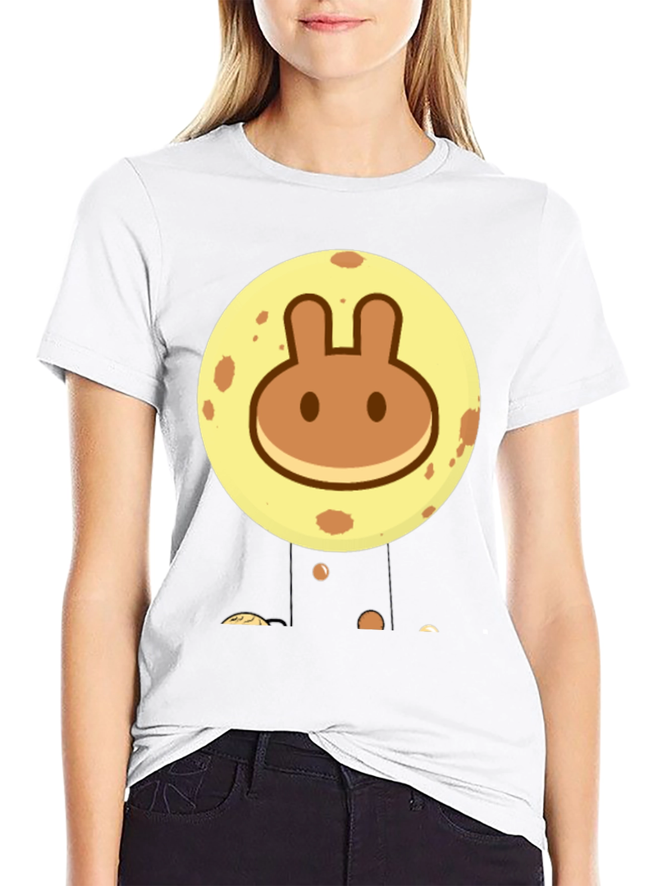 Rabbit Pancake Moon Graphic Tee