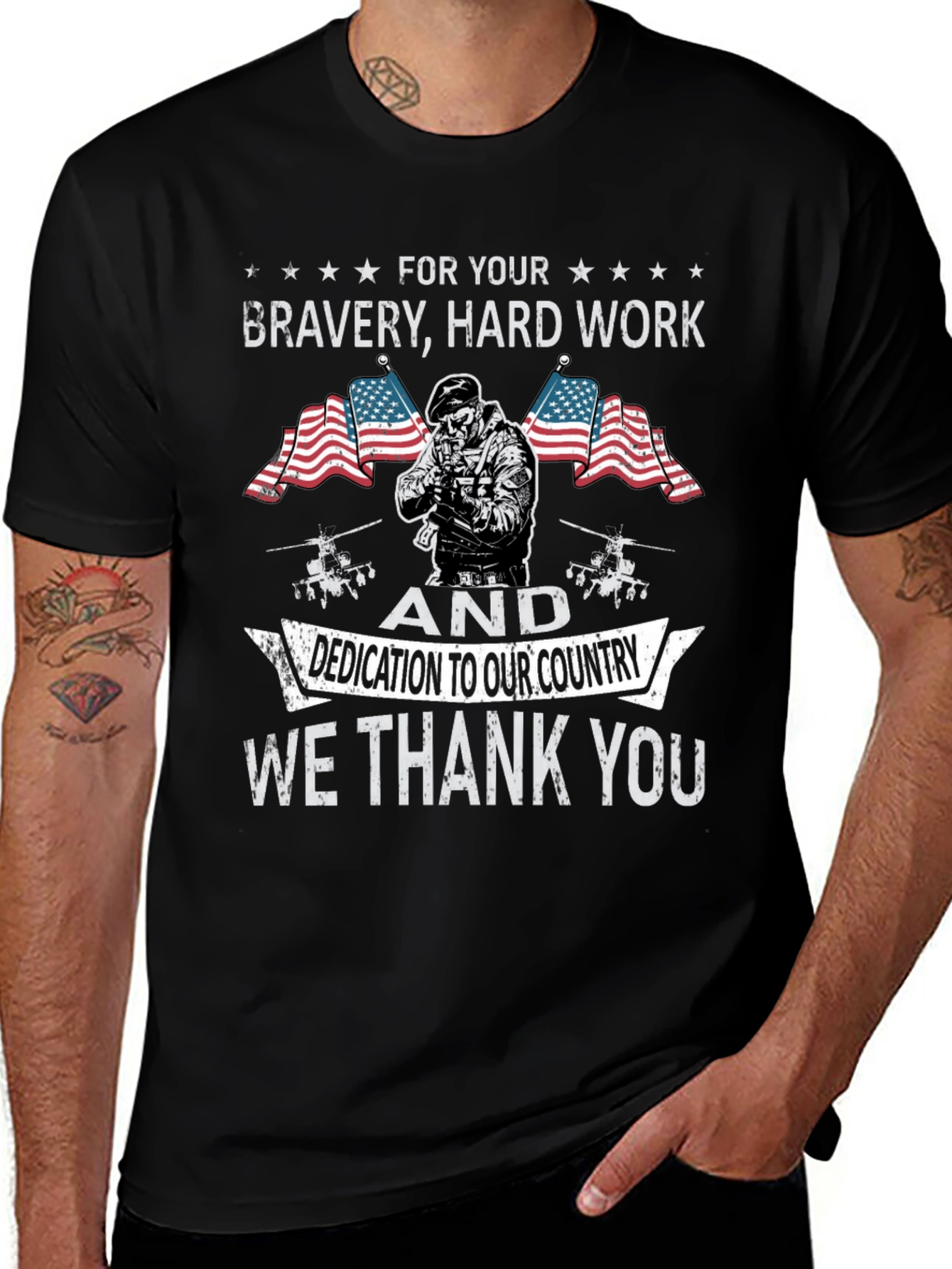 Patriotic Bravery T-Shirt - We Thank You