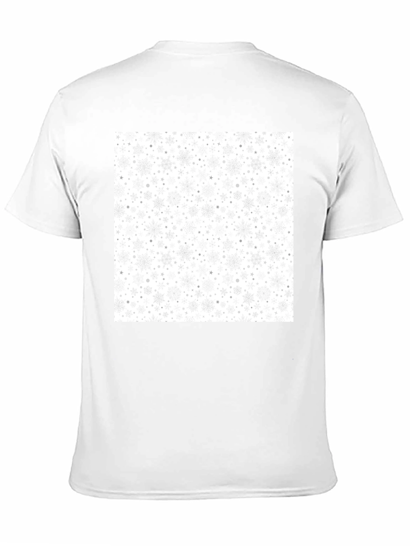 Snowflake Pattern Black T-Shirt