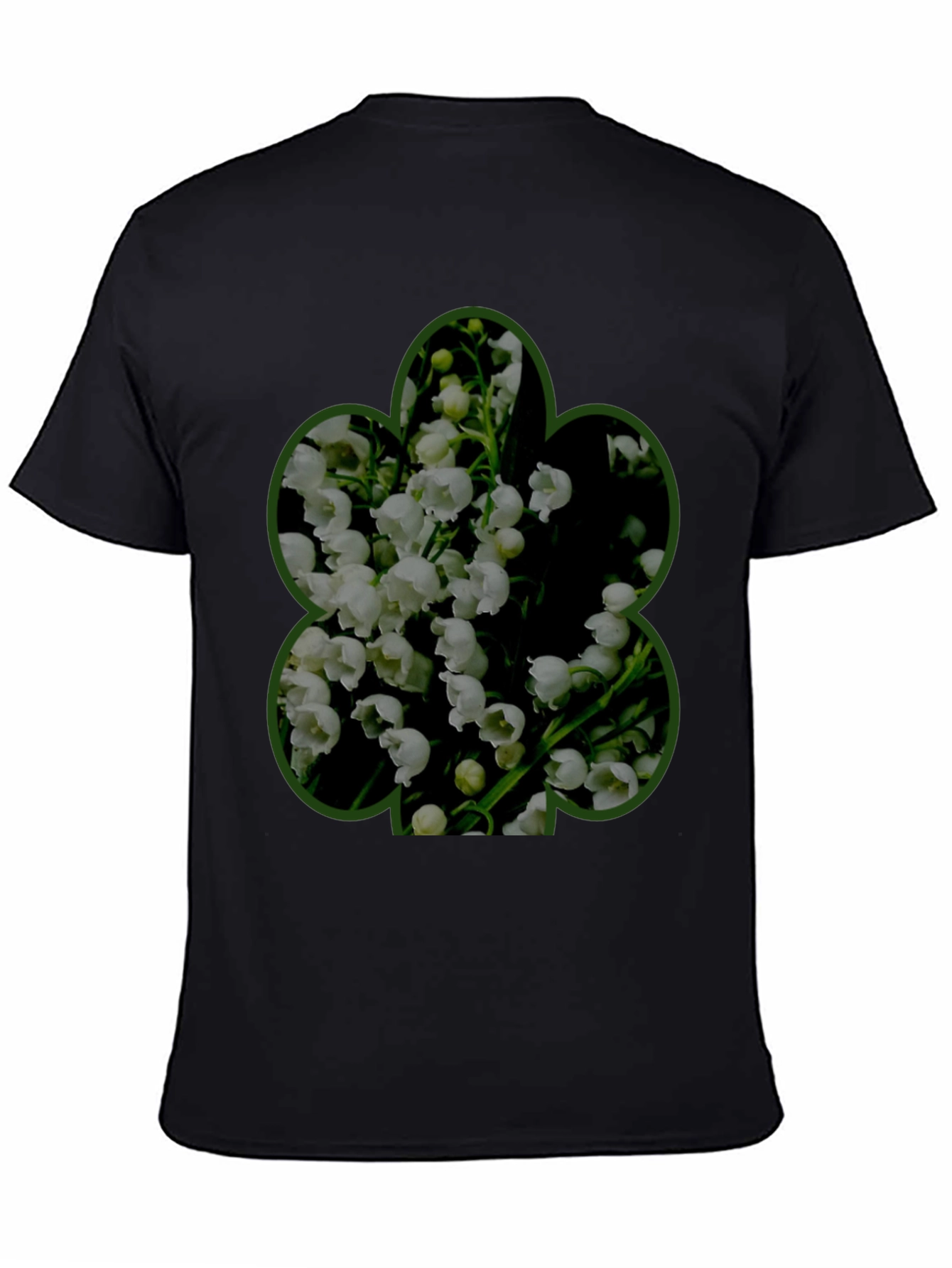 Floral Shamrock Graphic Tee - Mens Black T-Shirt