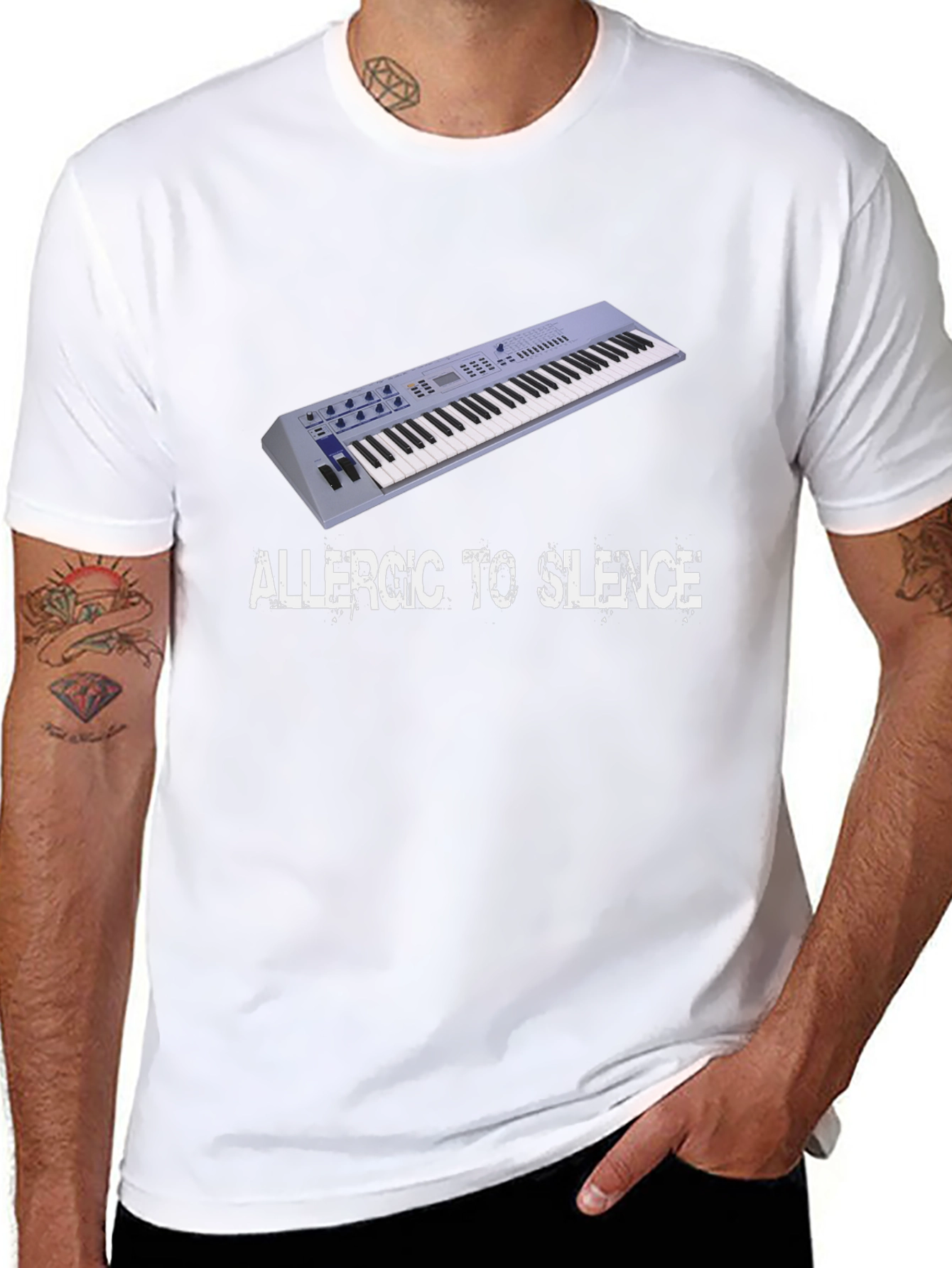 Allergic to Silence Black T-Shirt