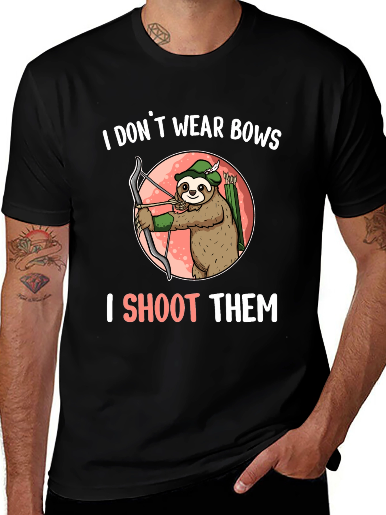 Sloth Archer T-Shirt - I Shoot Them