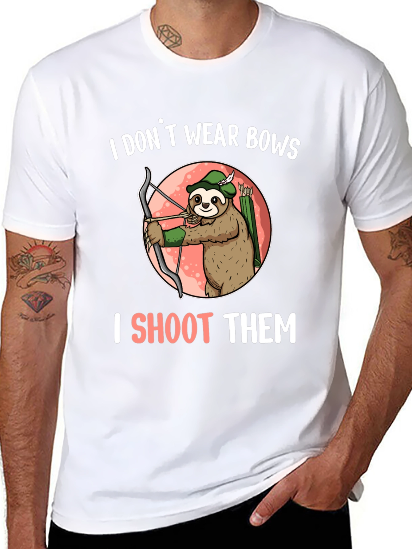 Sloth Archer T-Shirt - I Shoot Them