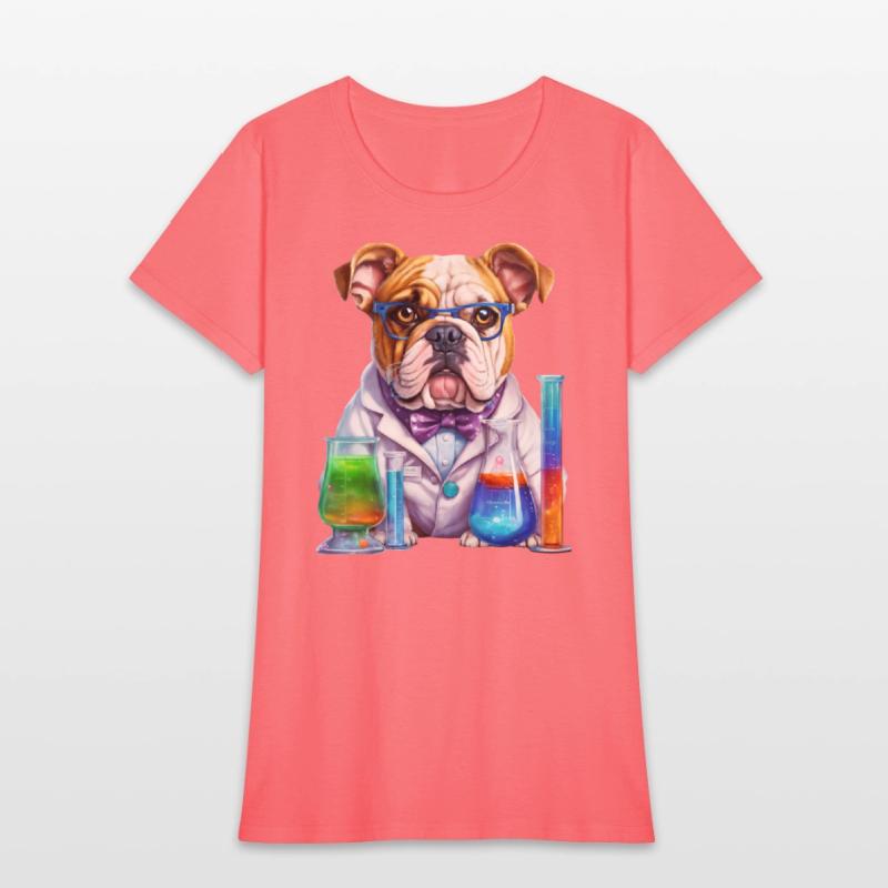 Scientist dog. Dog wearing glasses, white coat, bo