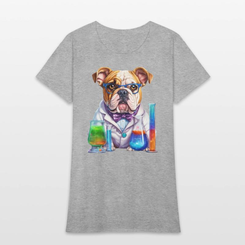 Scientist dog. Dog wearing glasses, white coat, bo
