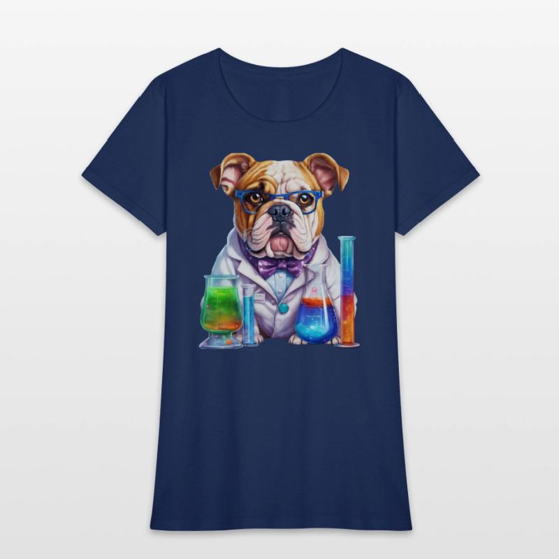 Scientist dog. Dog wearing glasses, white coat, bo