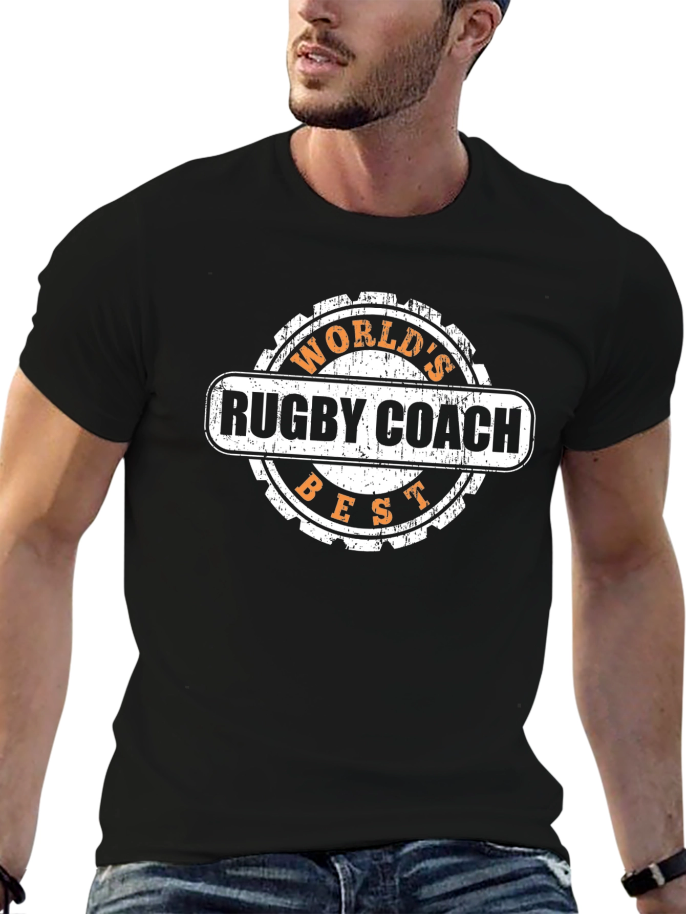 Worlds Best Rugby Coach T-Shirt - Black