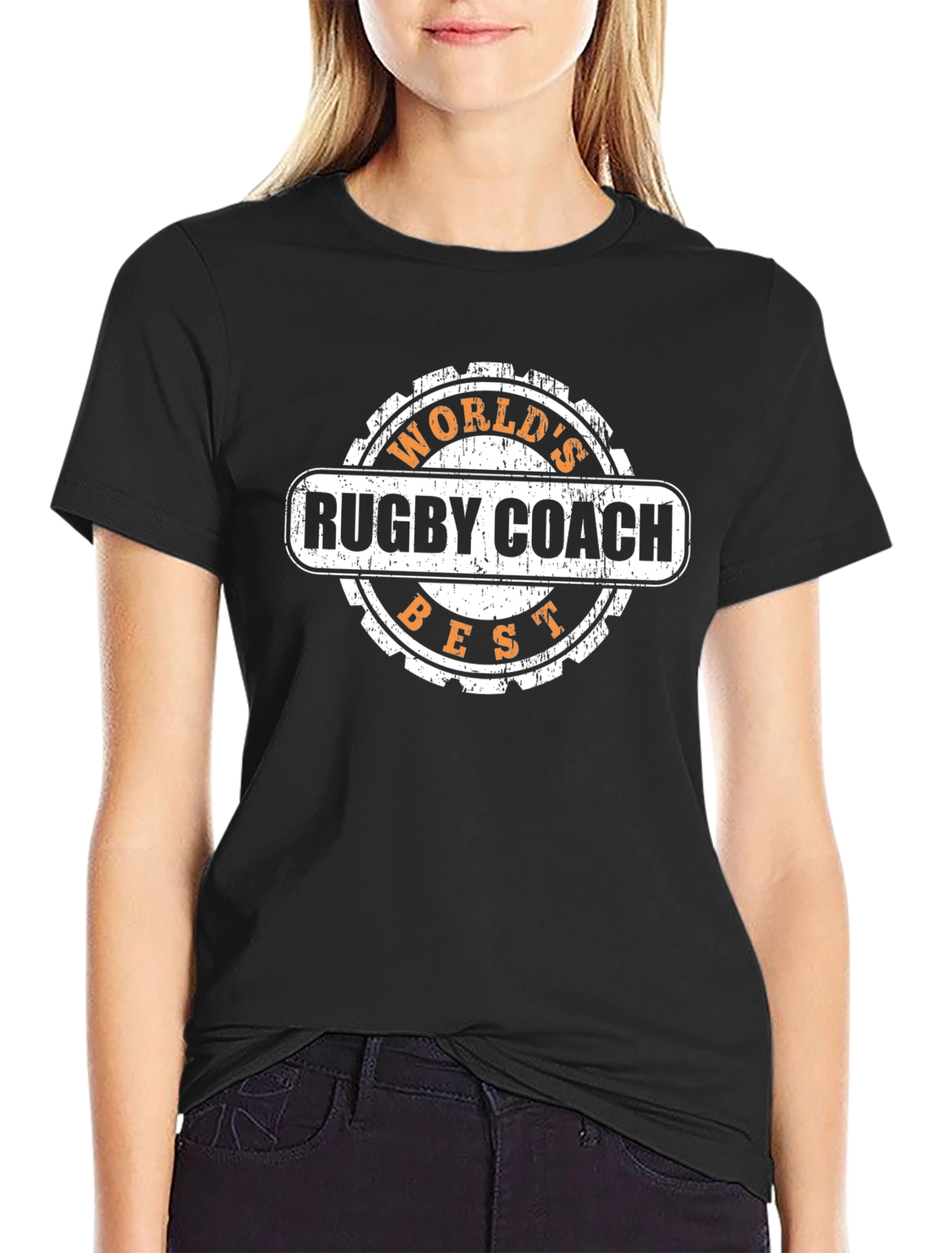 Worlds Best Rugby Coach T-Shirt - Black