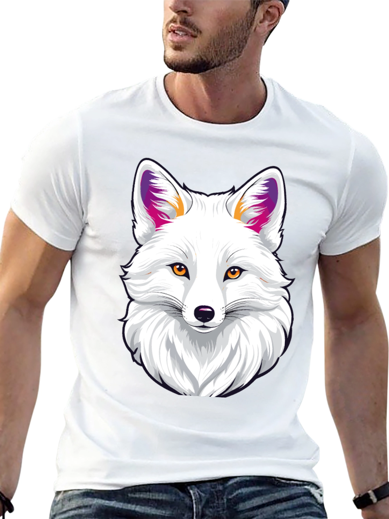 Cool Fox Graphic Tee - Arctic Fox T-Shirt