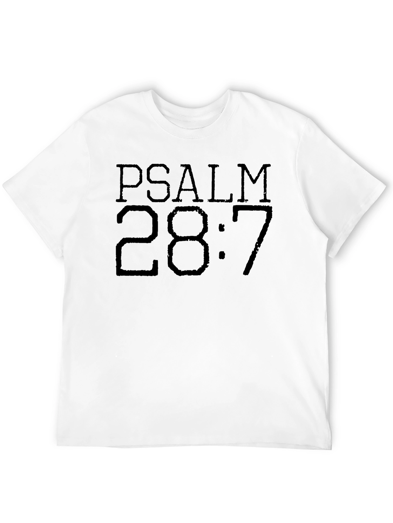 Psalm 28:7 Graphic Tee - Christian Faith T-Shirt