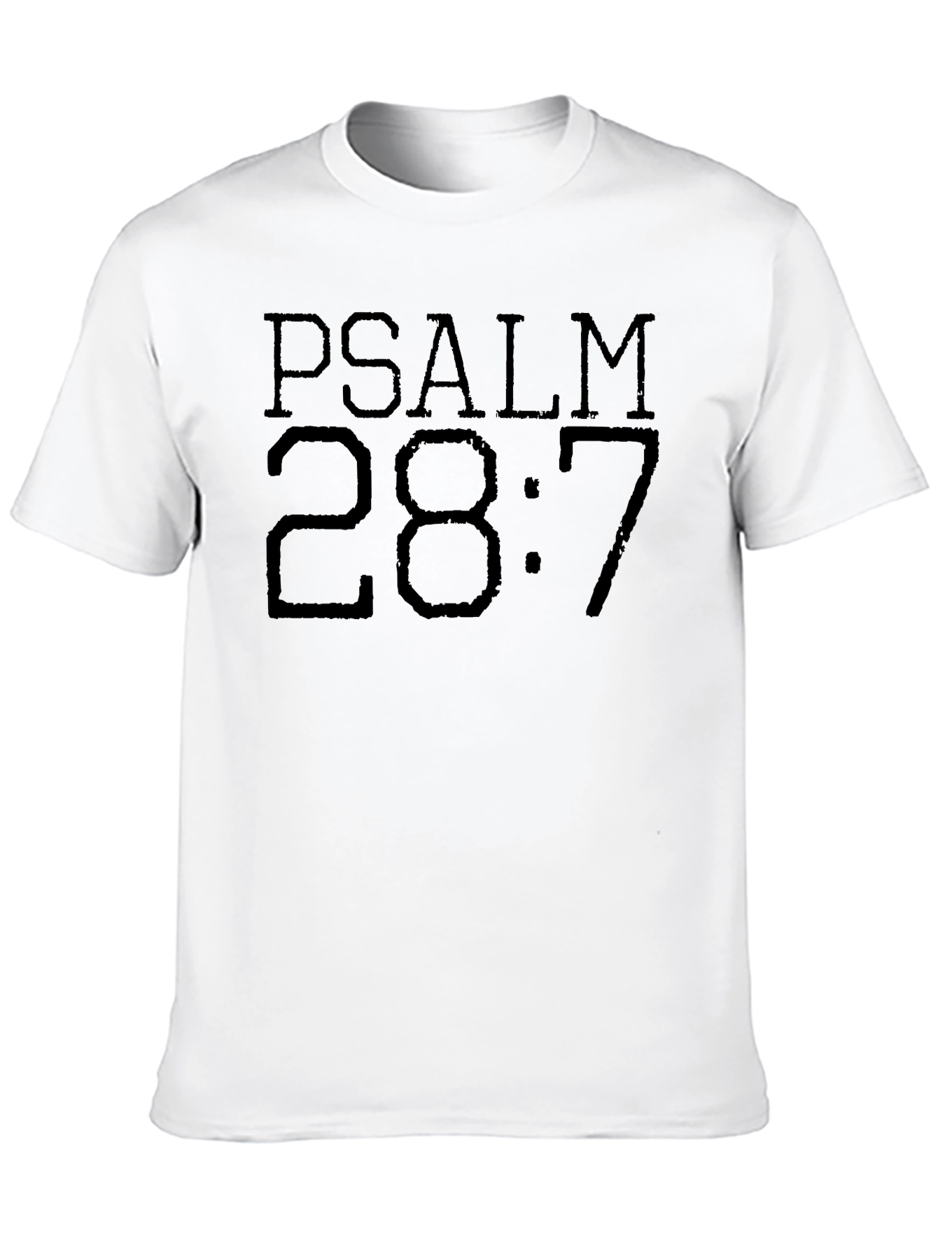 Psalm 28:7 Graphic Tee - Christian Faith T-Shirt