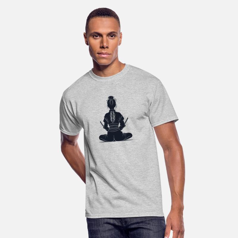 Serene Samurai Girl Silhouette Design
