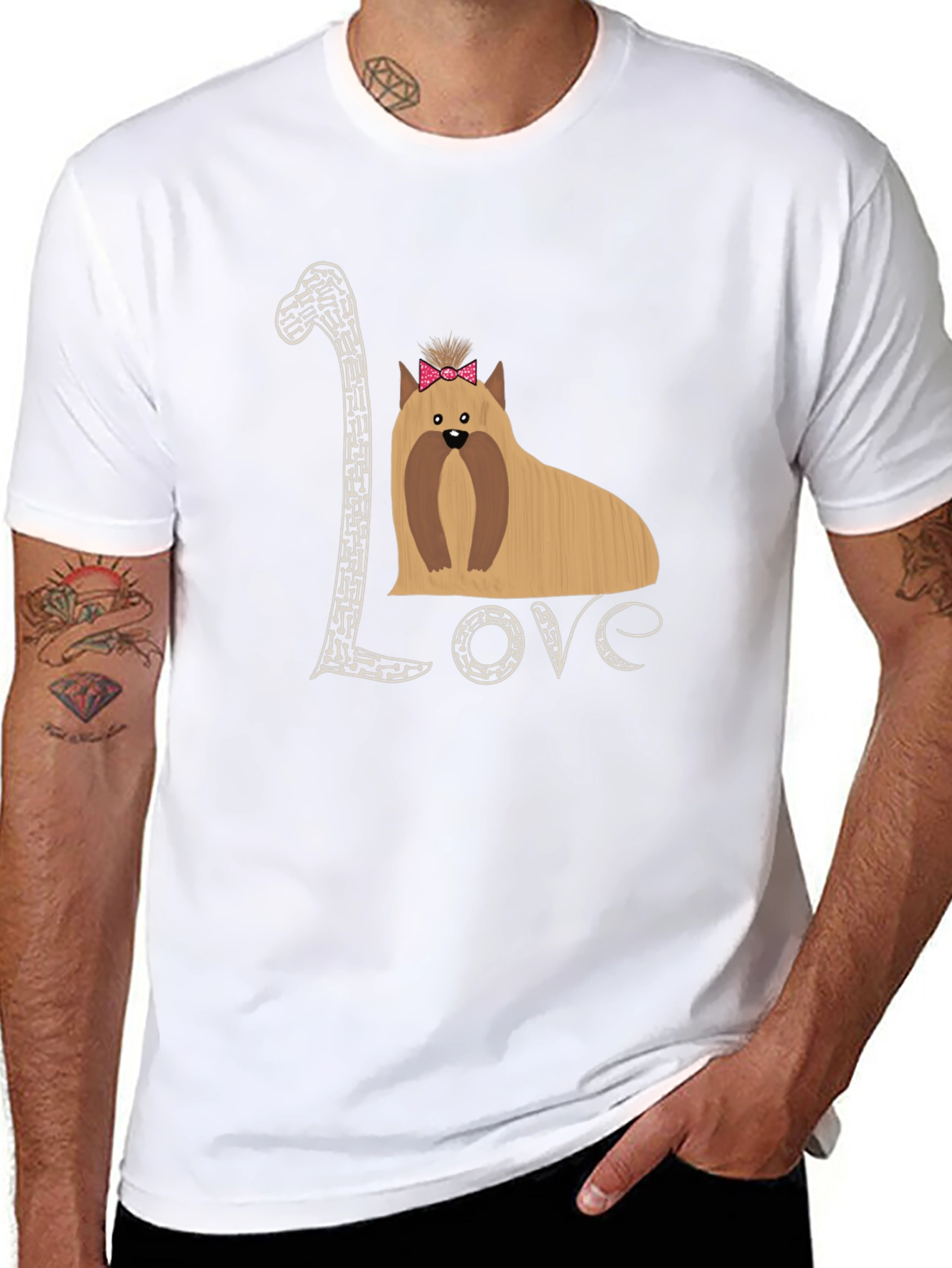 Love Yorkshire Terrier Black T-Shirt