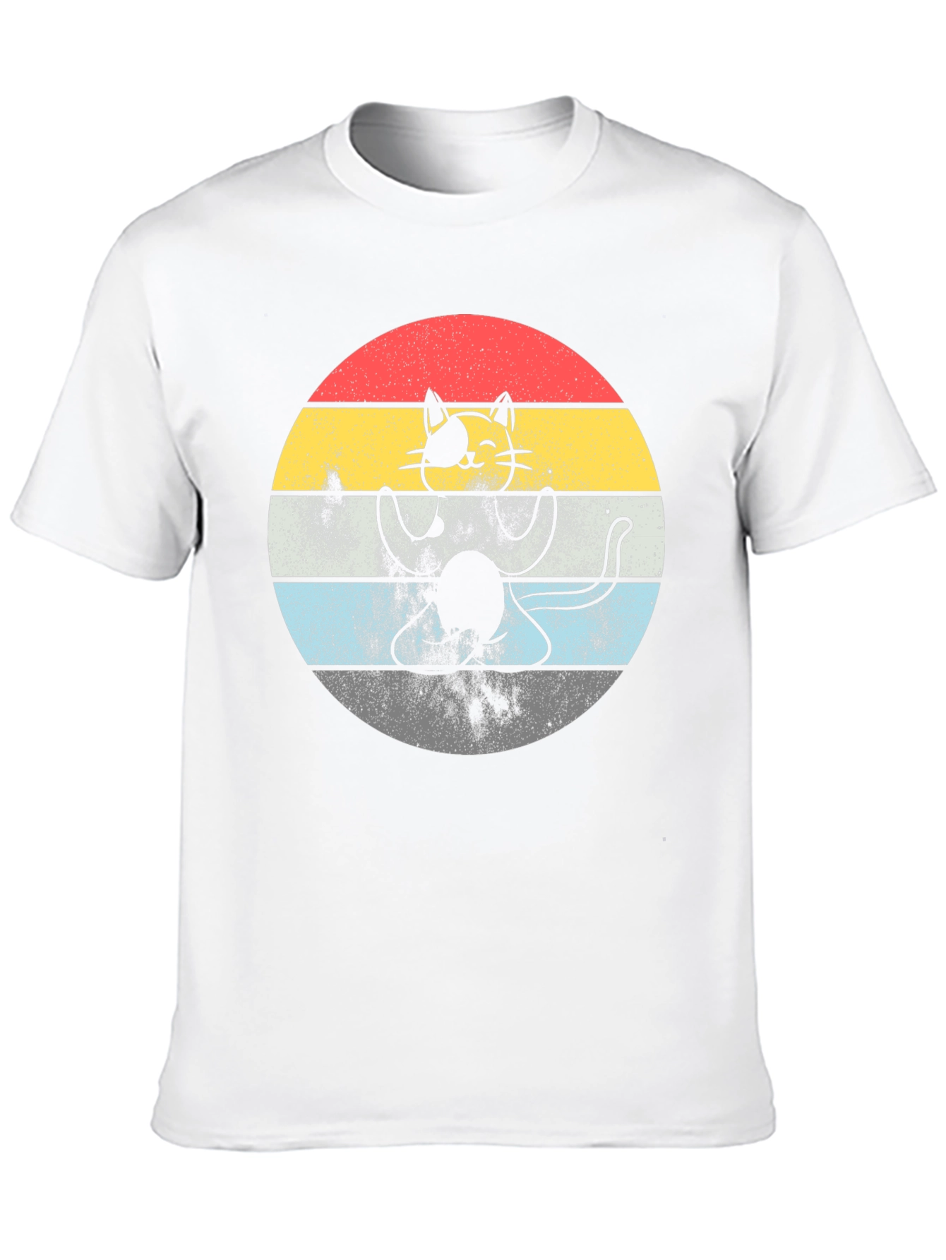 Retro Cat T-Shirt - Funny Yoga Kitty Tee