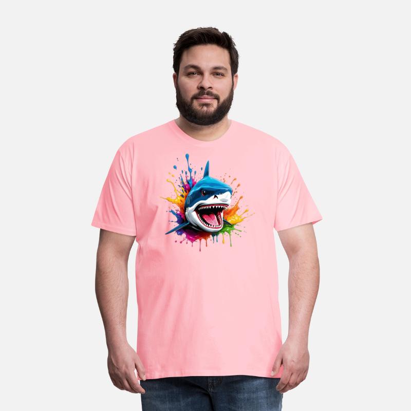 Shark, Colorful Splash, 3D