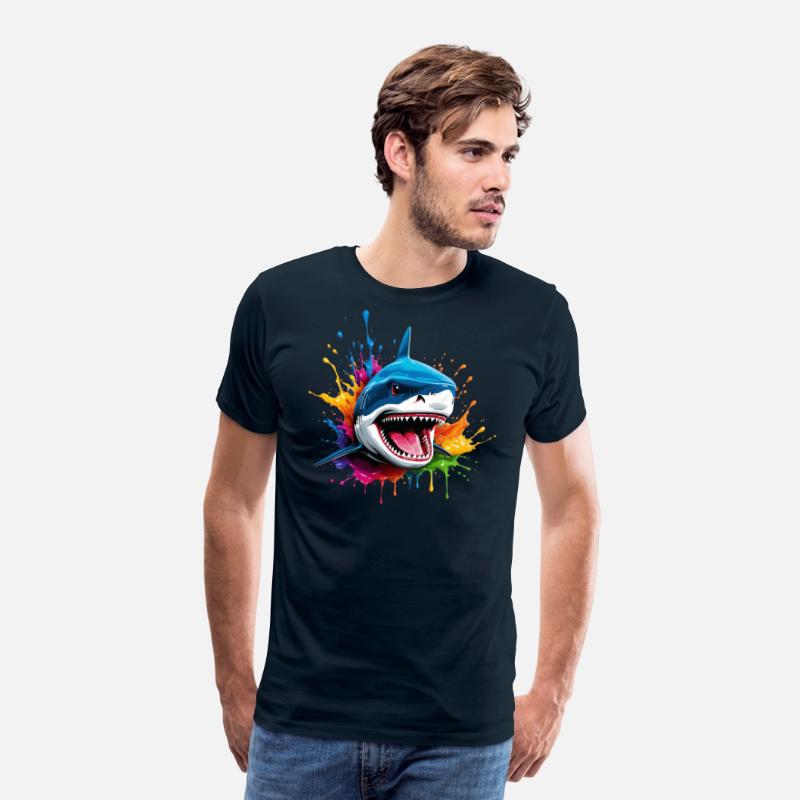 Shark, Colorful Splash, 3D