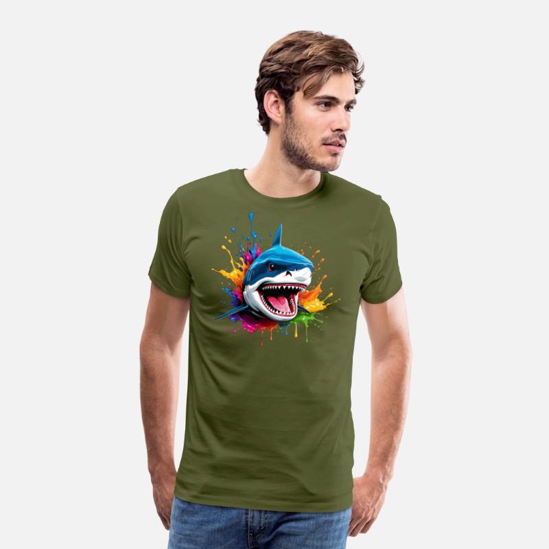 Shark, Colorful Splash, 3D