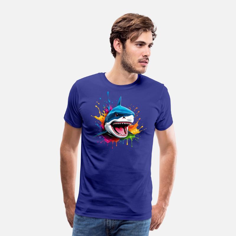 Shark, Colorful Splash, 3D