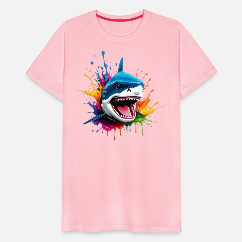 Shark, Colorful Splash, 3D
