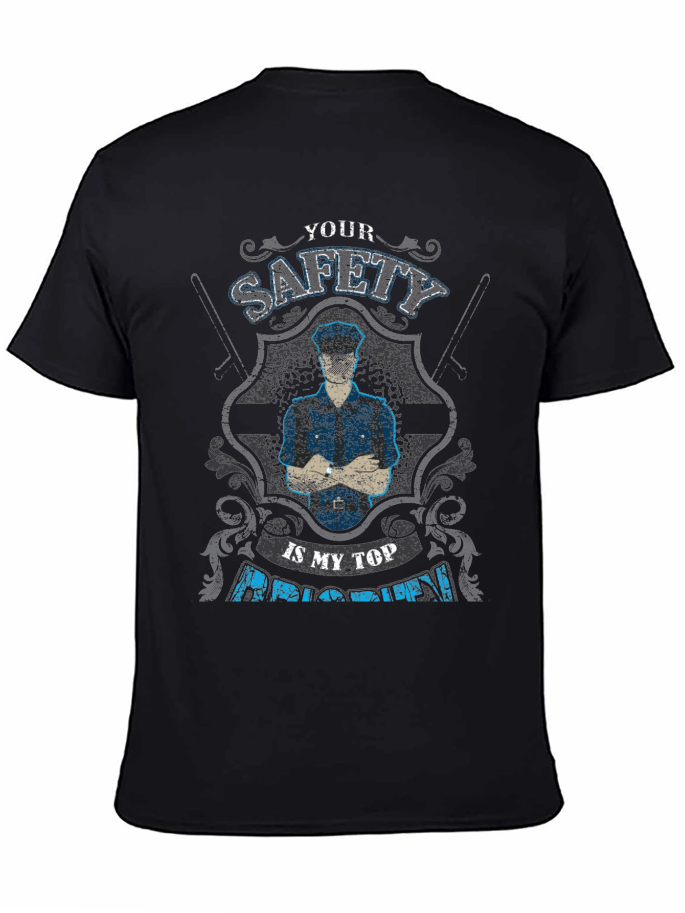 Safety First T-Shirt - Police Officer Pride