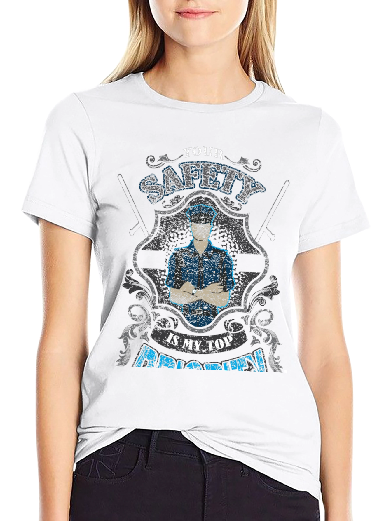 Safety First T-Shirt - Police Officer Pride
