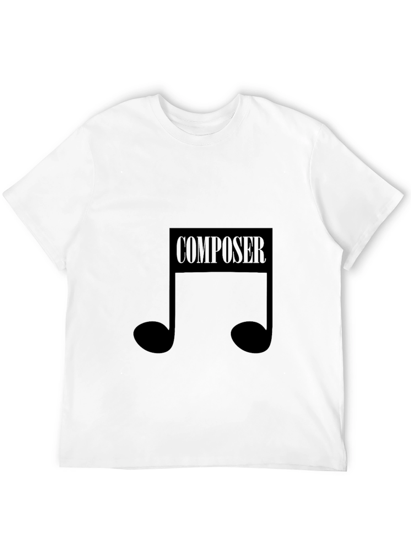 Composer Music Note Graphic Black T-Shirt