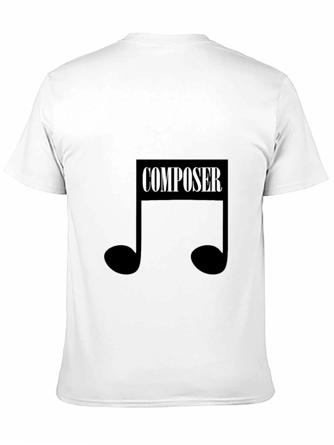 Composer Music Note Graphic Black T-Shirt