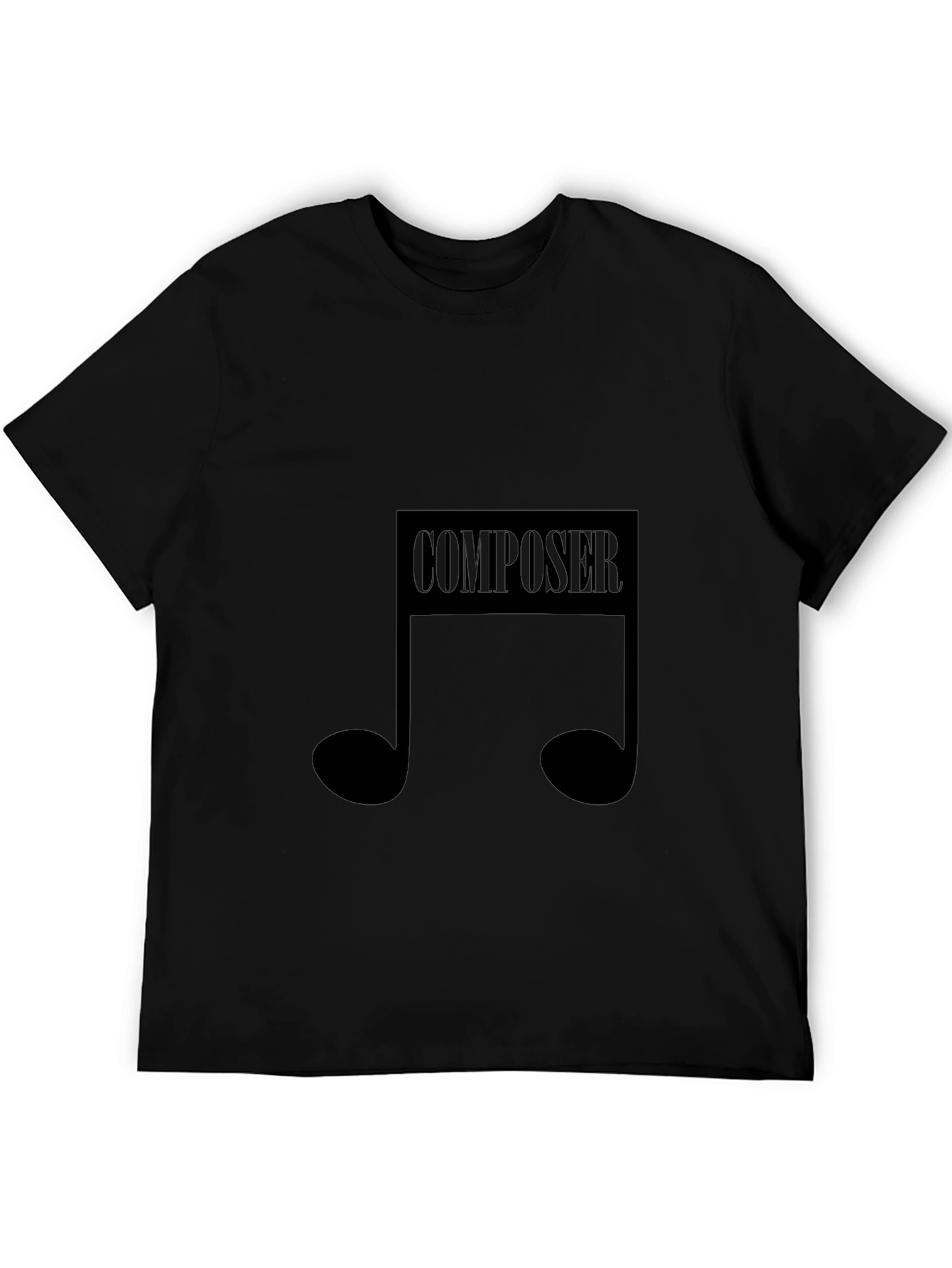 Composer Music Note Graphic Black T-Shirt