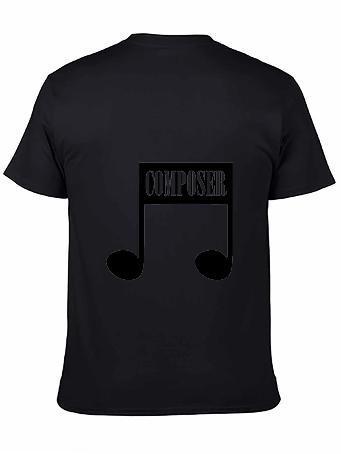 Composer Music Note Graphic Black T-Shirt