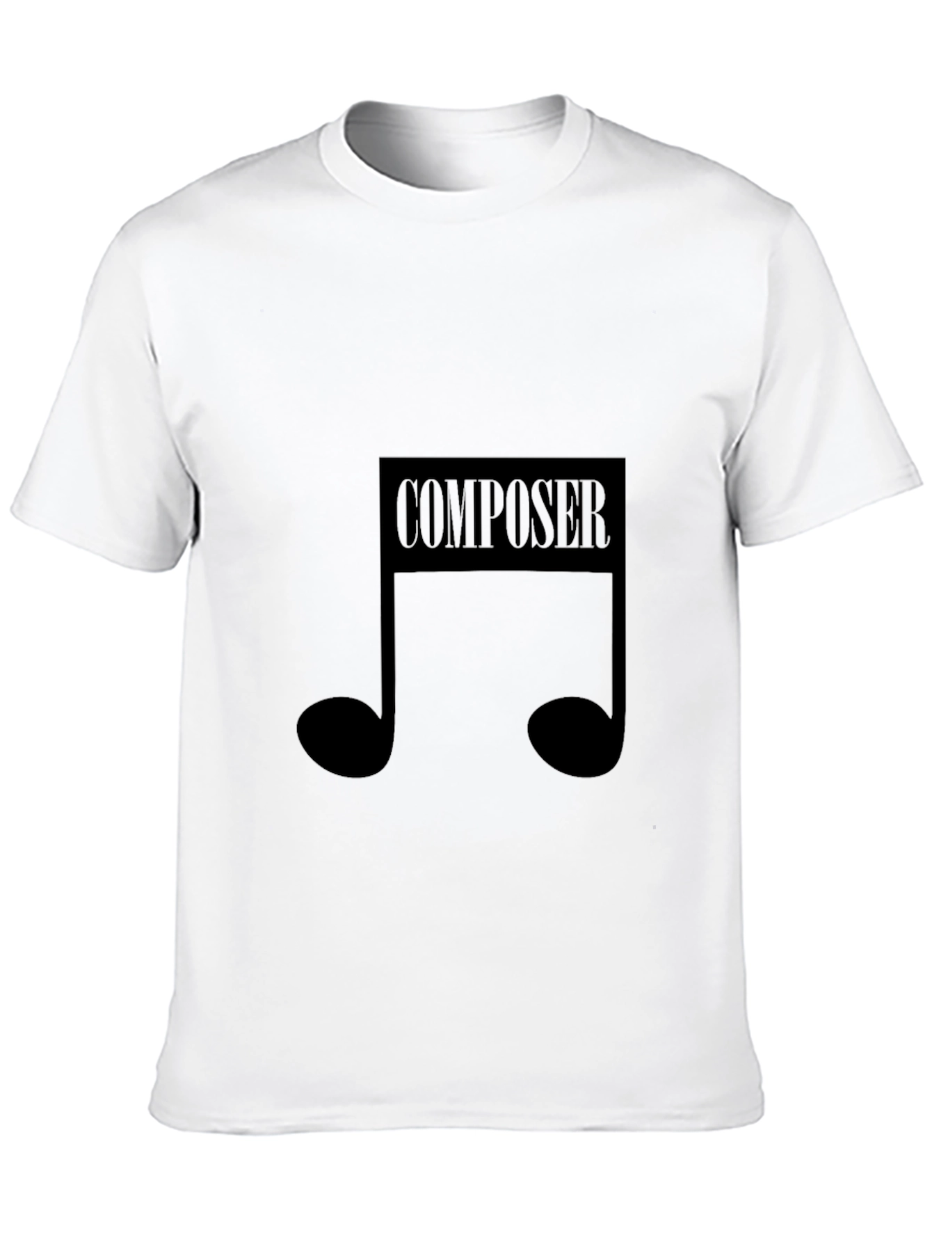 Composer Music Note Graphic Black T-Shirt
