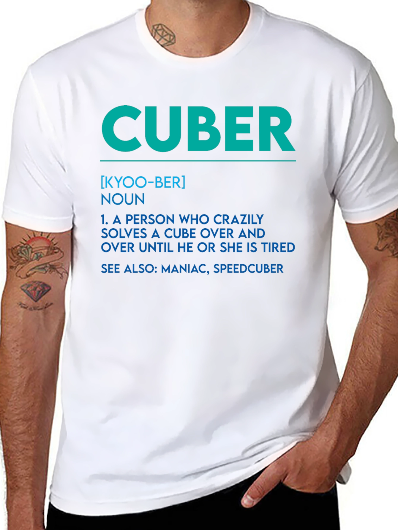 Cuber Definition Graphic Tee - Solve Til You Drop!