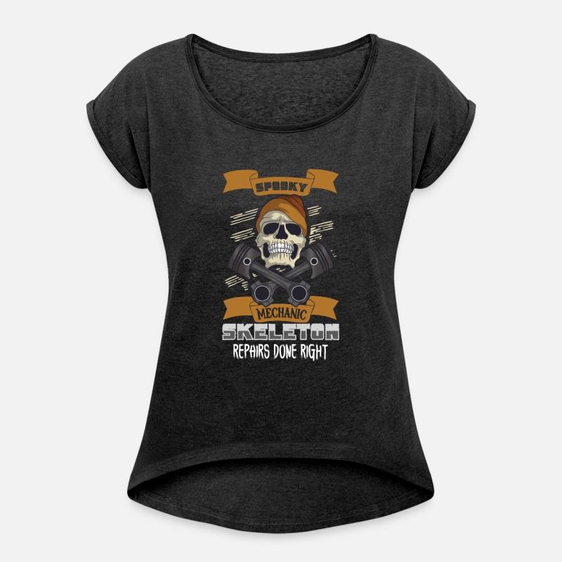 Skeleton Mechanic Horror Garage Funny Bones Spooky