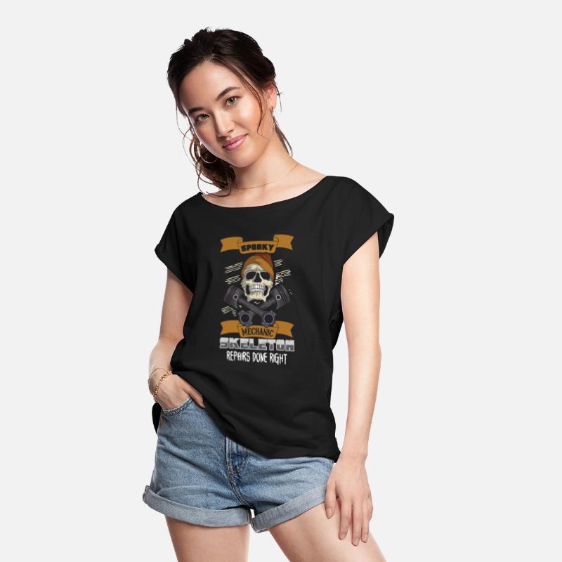 Skeleton Mechanic Horror Garage Funny Bones Spooky