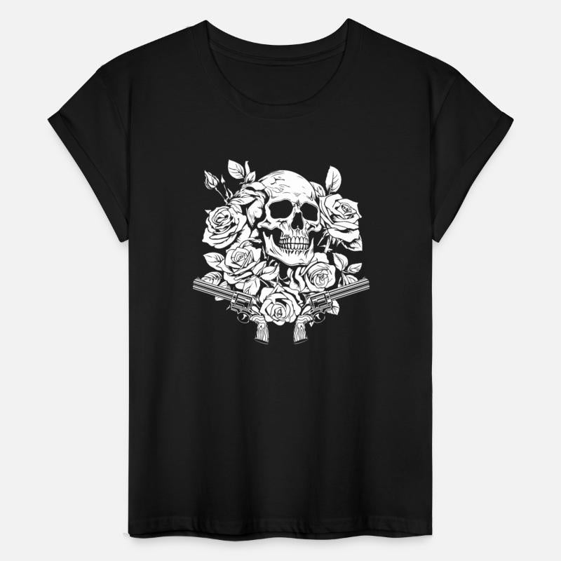 Skeleton Roses Rock Music Skull Rose