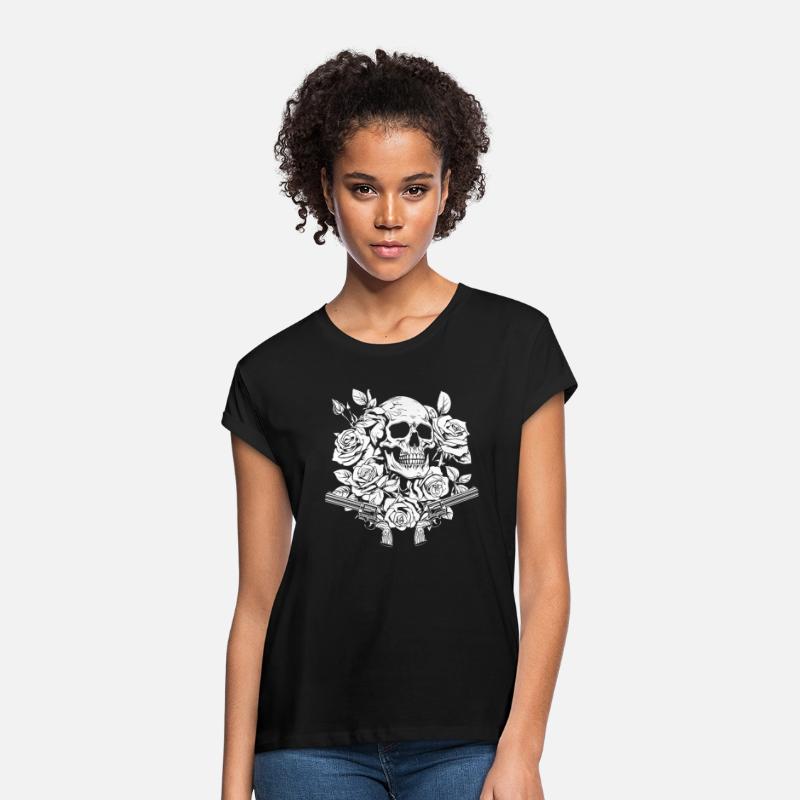 Skeleton Roses Rock Music Skull Rose