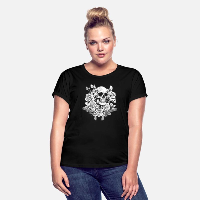 Skeleton Roses Rock Music Skull Rose