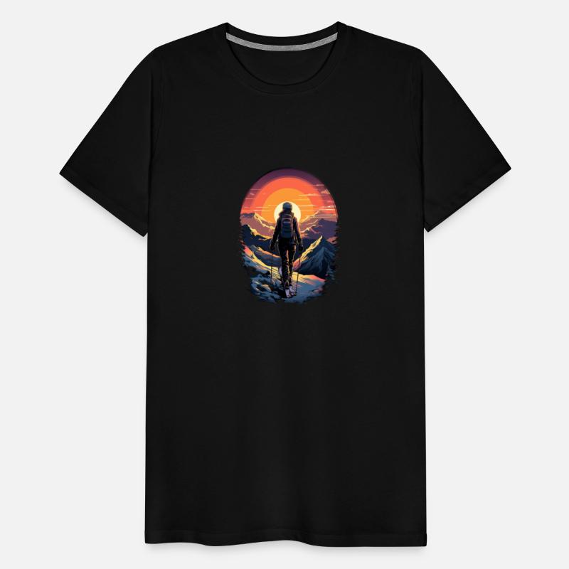 Skiing Girl Ski Snow Mountain Skier Sunset Women