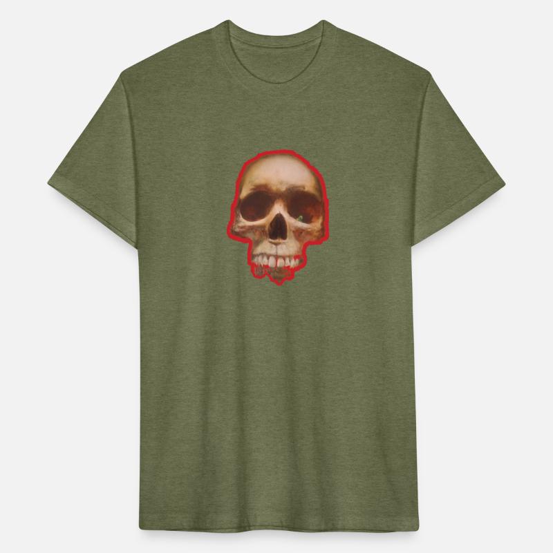 skull worm in red boarder.
