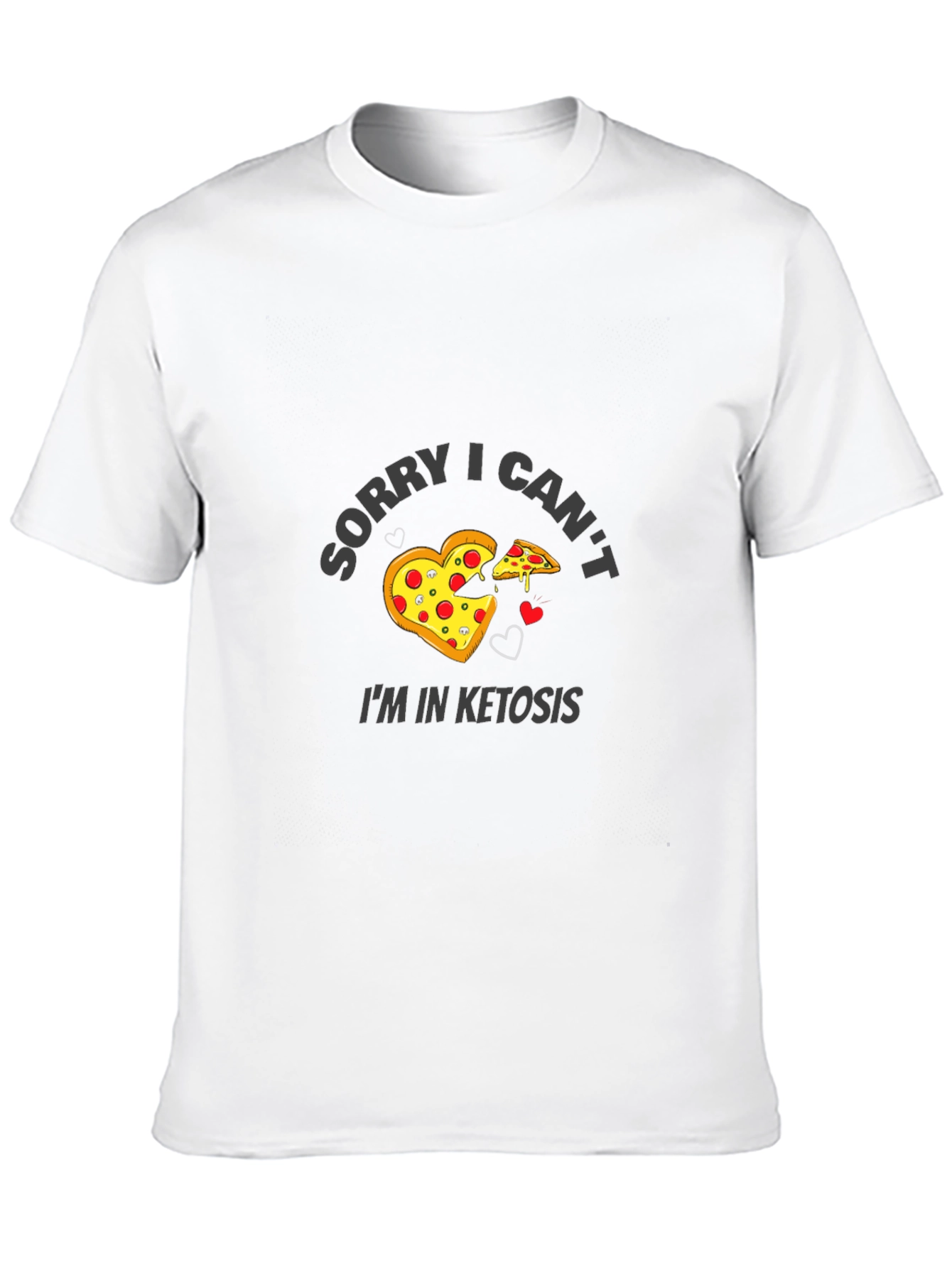 Funny Keto Pizza Black T-Shirt