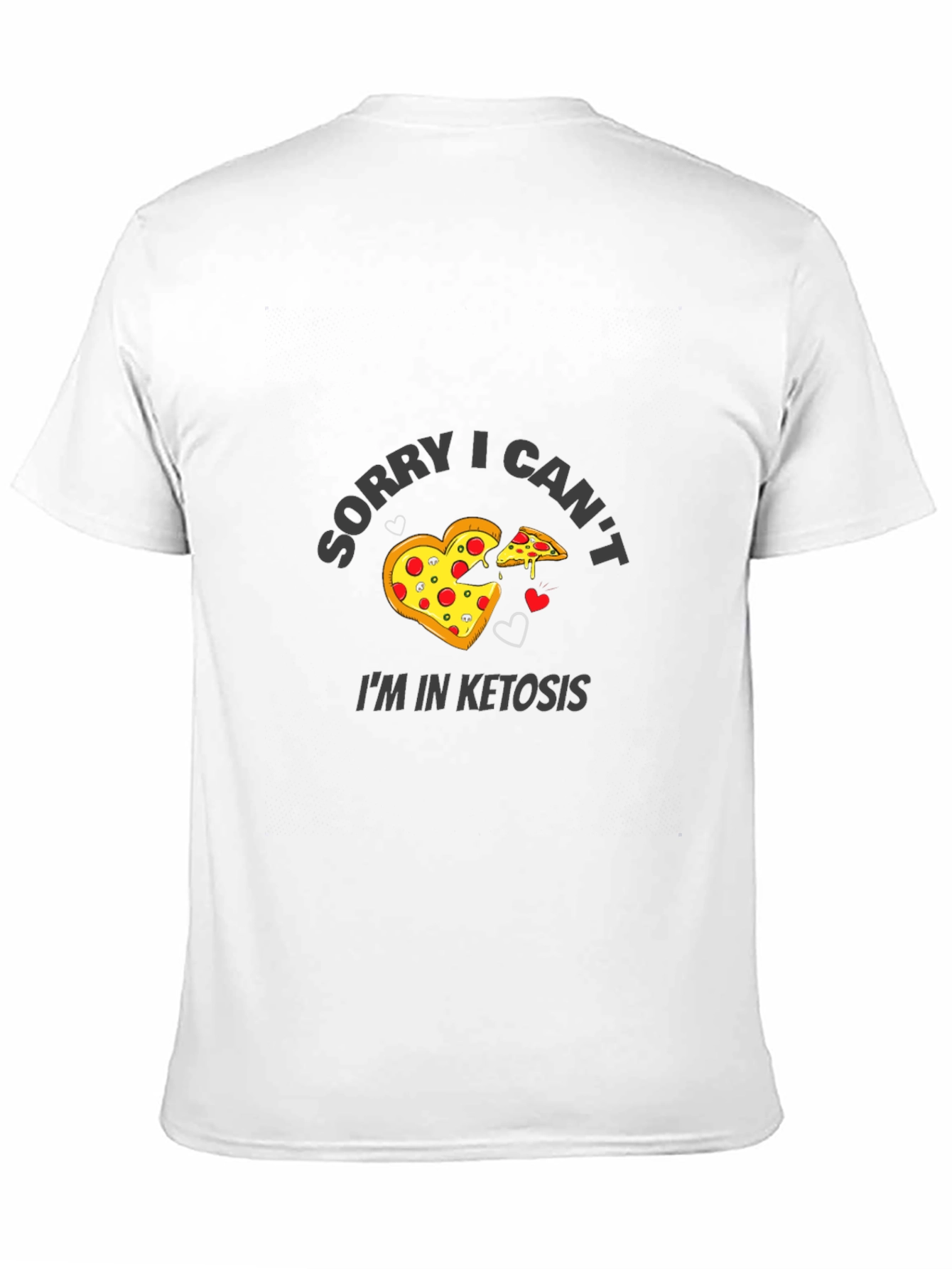 Funny Keto Pizza Black T-Shirt