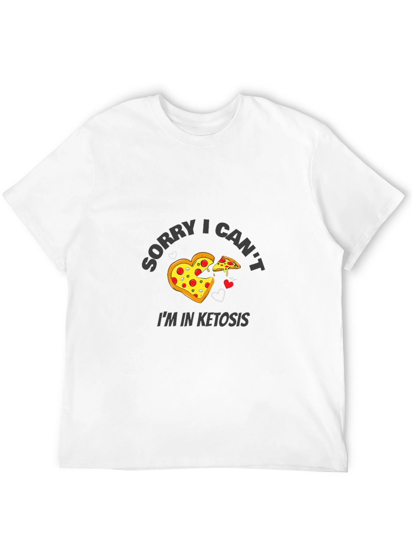 Funny Keto Pizza Black T-Shirt