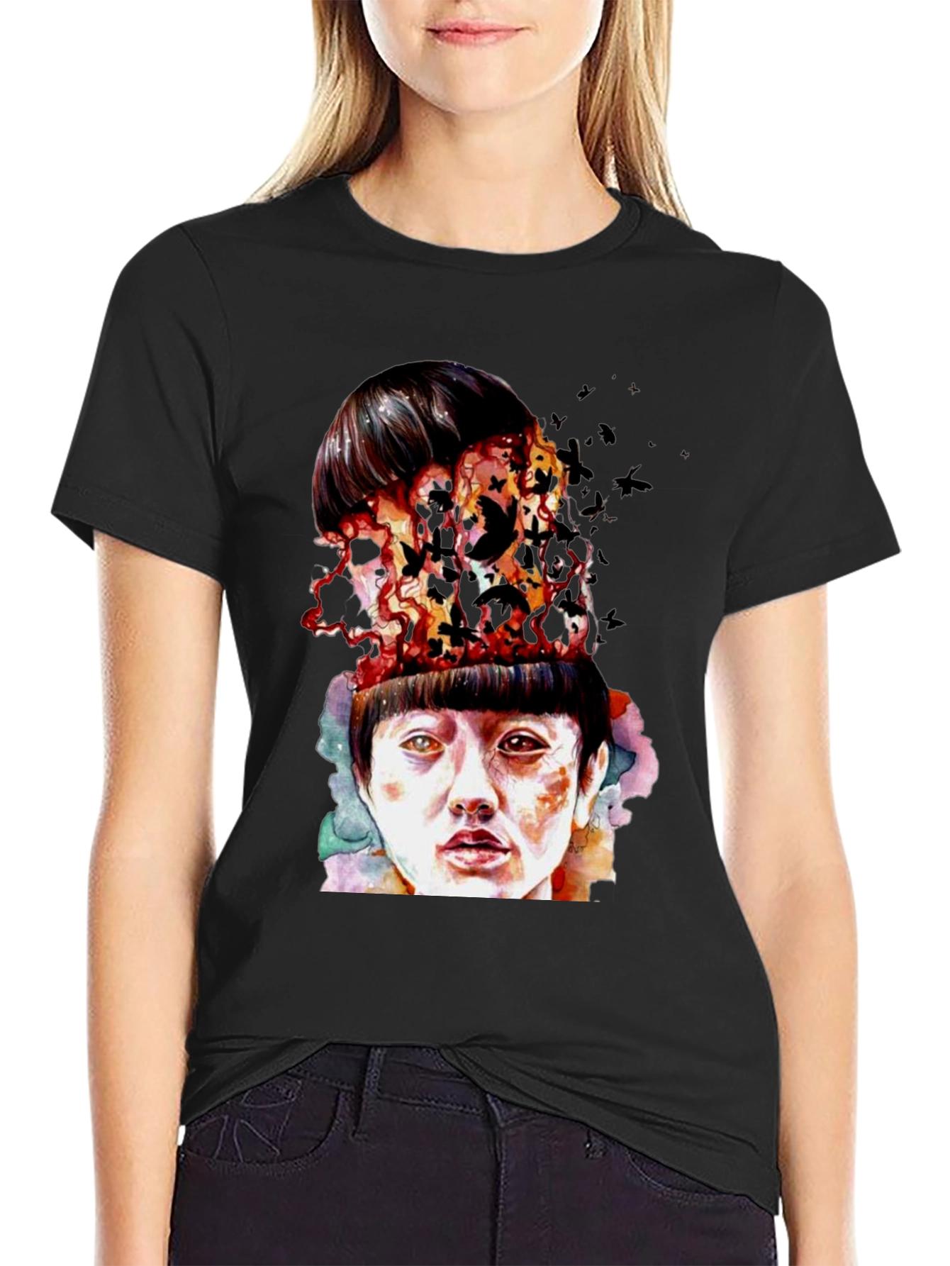 Surreal Portrait Graphic T-Shirt